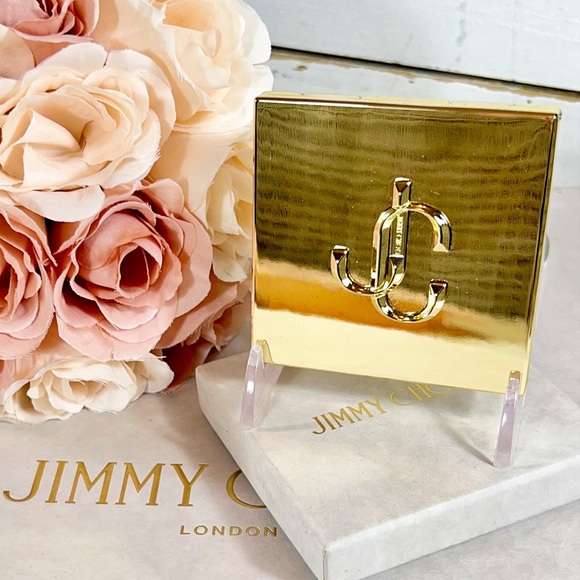 Jimmy Choo Gold Logo Double Compact Mirror - Picture 1 of 9